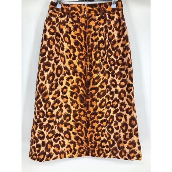 NWT Kate Spade Panthera Skirt Orange 4 - Picture 6 of 9